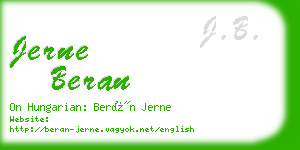 jerne beran business card